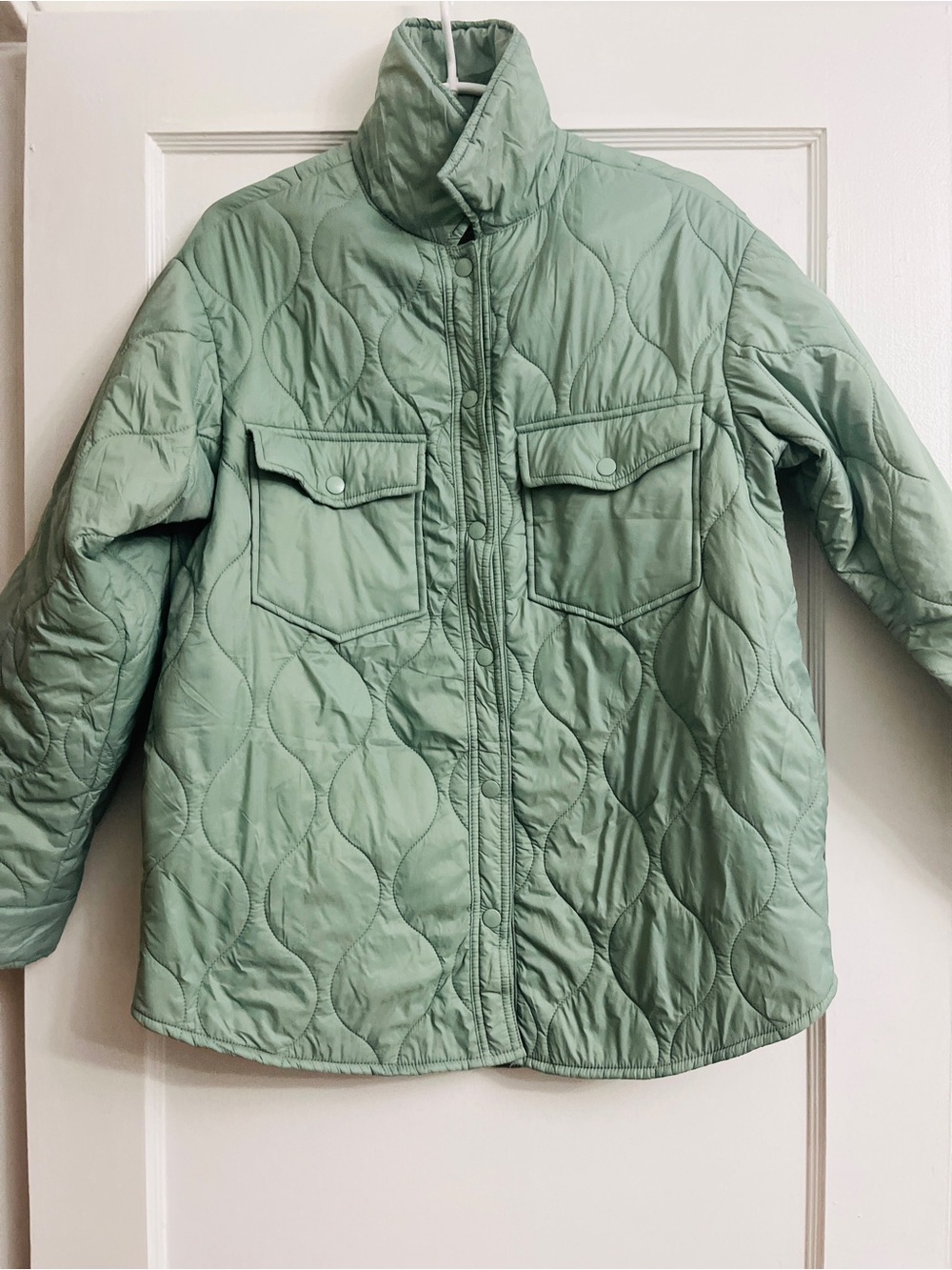 Quilted Lightweight Jacket - teal Green